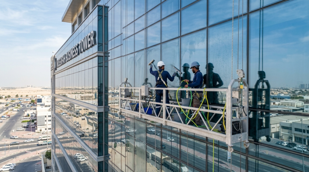 Glass Facade Cleaning in Mussafah